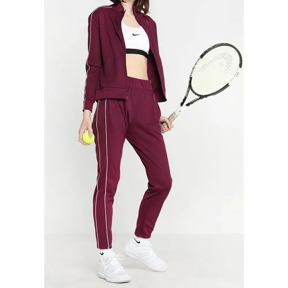 Nike Tennis Court Warm Up Pants Joggers Burgundy Women’s Small Training